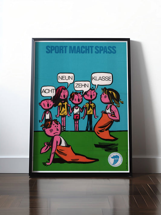 Historisches DDR Poster (A4 | A3 | A2 | A1) • DDR: SPORT MACHT SPASS