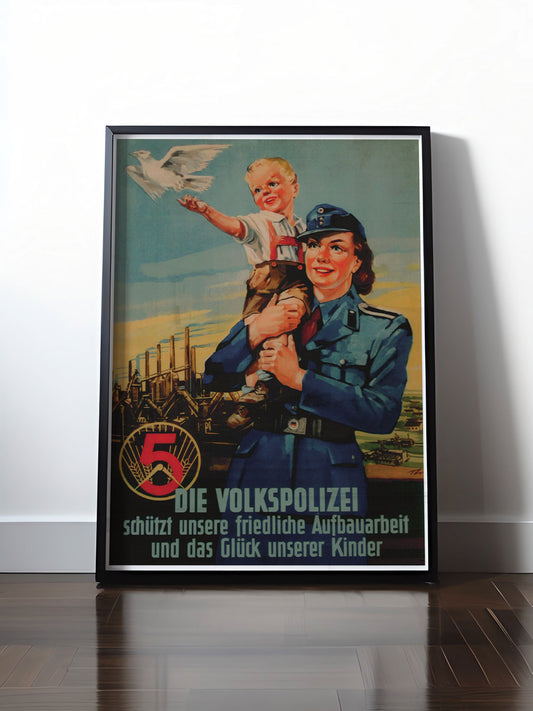 Historisches DDR Poster (A4 | A3 | A2 | A1) • VOLKSPOLIZEI