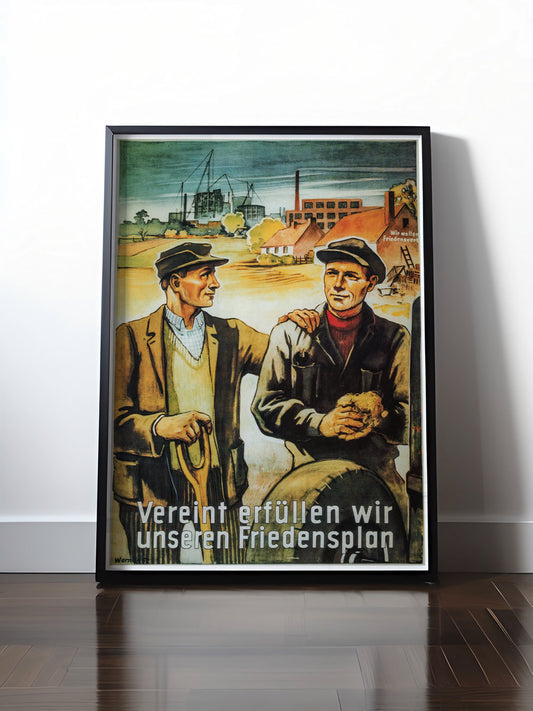 Historisches DDR Poster (A4 | A3 | A2 | A1) • DDR FRIEDENSPLAN