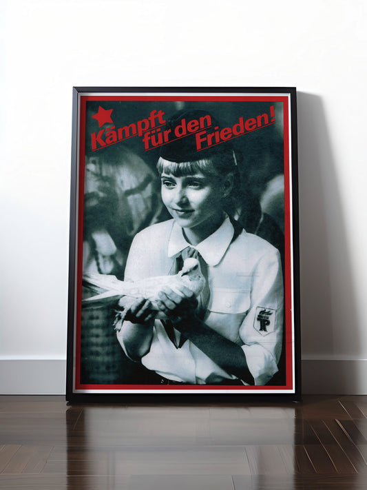 Historisches DDR Poster (A4 | A3 | A2 | A1) • PIONIERE: KÄMPFT FÜR DEN FRIEDEN!
