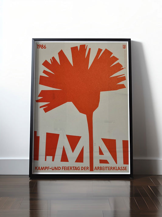 Historisches DDR Poster (A4 | A3 | A2 | A1) • DDR - 1. MAI 1986