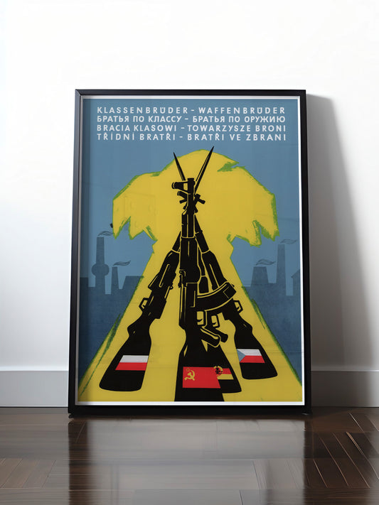 Historisches DDR Poster (A4 | A3 | A2 | A1) • WARSCHAUER PAKT: WAFFENBRÜDER