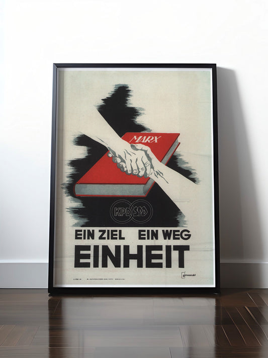 Historisches DDR Poster (A4 | A3 | A2 | A1) • EIN ZIEL, EIN WEG: EINHEIT