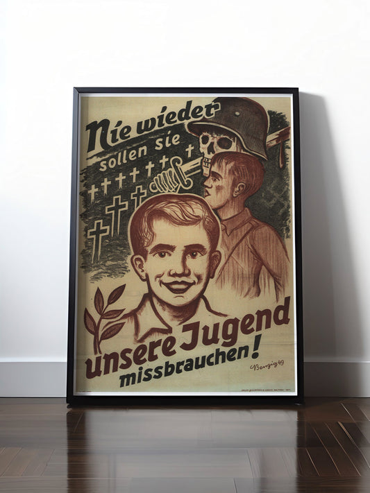 Historisches DDR Poster (A4 | A3 | A2 | A1) • DDR: NIE WIEDER!