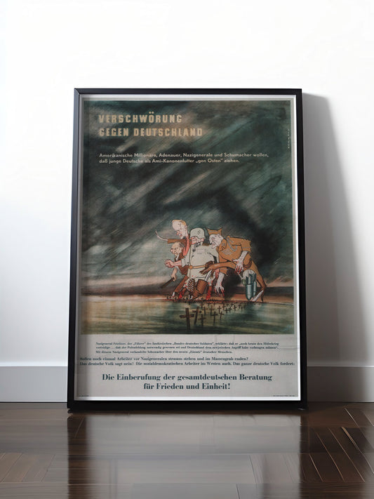 Historisches DDR Poster (A4 | A3 | A2 | A1) • DDR: VERSCHWÖRUNG GEGEN DEUTSCHLAND