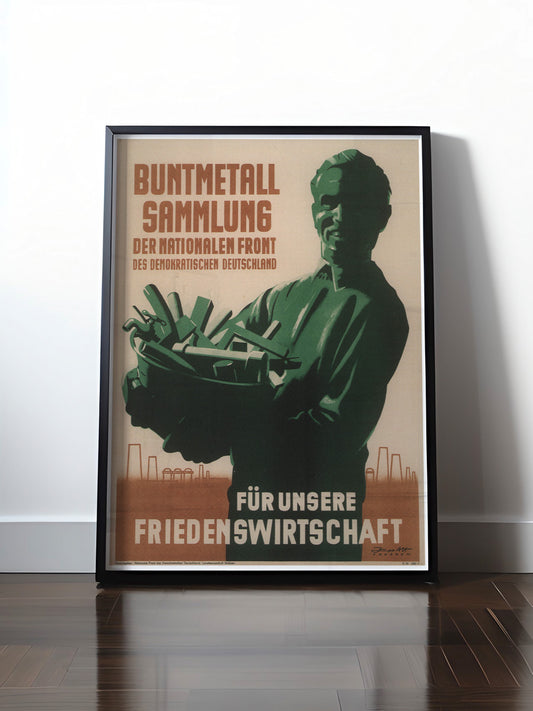 Historisches DDR Poster (A4 | A3 | A2 | A1) • DDR: FRIEDENSWIRTSCHAFT