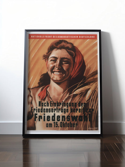 Historisches DDR Poster (A4 | A3 | A2 | A1) • DDR: FRIEDENSWAHL
