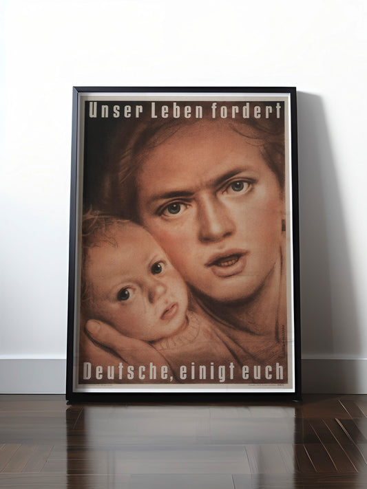 Historisches DDR Poster (A4 | A3 | A2 | A1) • DDR: DEUTSCHE, EINIGT EUCH!