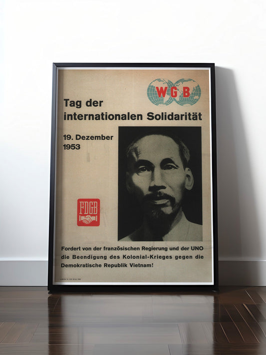 Historisches DDR Poster (A4 | A3 | A2 | A1) • DDR: SOLIDARITÄT MIT VIETNAM
