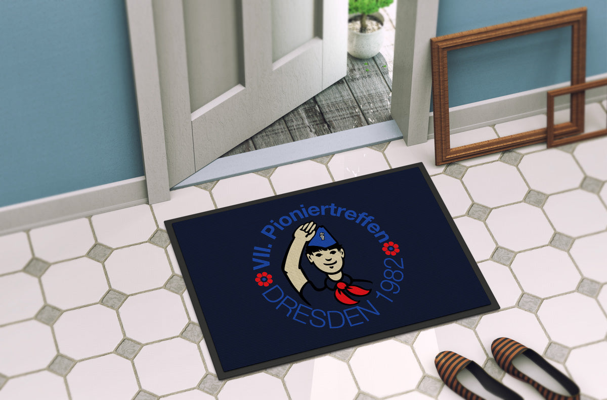 DDR Ostalgie Fussmatte / Abtreter • 7. PIONIERTREFFEN - DRESDEN 1982