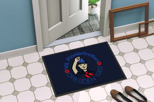 DDR Ostalgie Fussmatte / Abtreter • 7. PIONIERTREFFEN - DRESDEN 1982