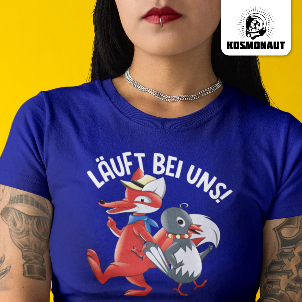 DDR Ostalgie Shirt Mädels • UNSER SANDMÄNNCHEN - HERR FUCHS & FRAU ELSTER, LÄUFT BEI UNS!