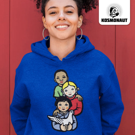 DDR Ostalgie Kapuze / Organic Hoodie Unisex • WELTFRIEDEN - WORLD PEACE, LI BING-FAN 1967