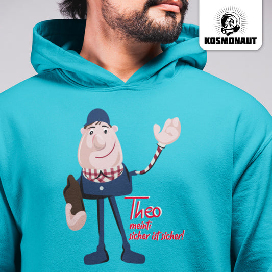 DDR Ostalgie Kapuze / Organic Hoodie Unisex • ARBEITSSCHUTZ THEO - SICHER IST SICHER