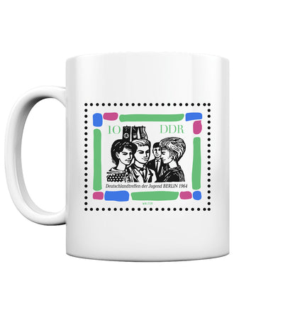 DDR Ostalgie Tasse • BRIEFMARKE - DEUTSCHLANDTREFFEN DER JUGEND