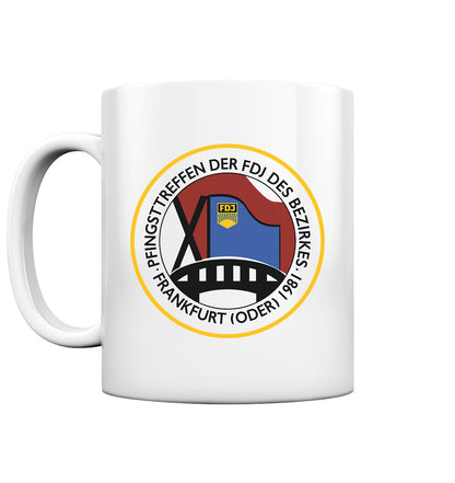 DDR Ostalgie Tasse • FDJ PFINGSTTREFFEN FRANKFURT ODER - 1981