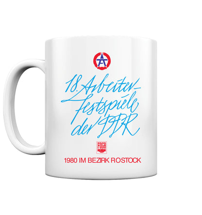 DDR Ostalgie Tasse • ARBEITERFESTSPIELE DER DDR ROSTOCK 1980