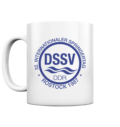 DDR Ostalgie Tasse • INTERNATIONALER SPRINGERTAG - ROSTOCK 1987 - hell