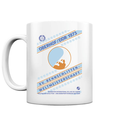 DDR Ostalgie Tasse • 15. RENNSCHLITTEN-WM OBERHOF, DDR 1973