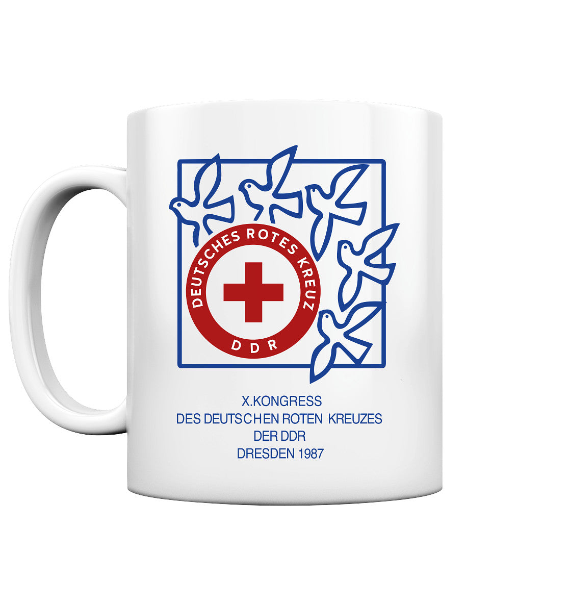 DDR Ostalgie Tasse • 10. KONGRESS DES DRK DRESDEN 1987