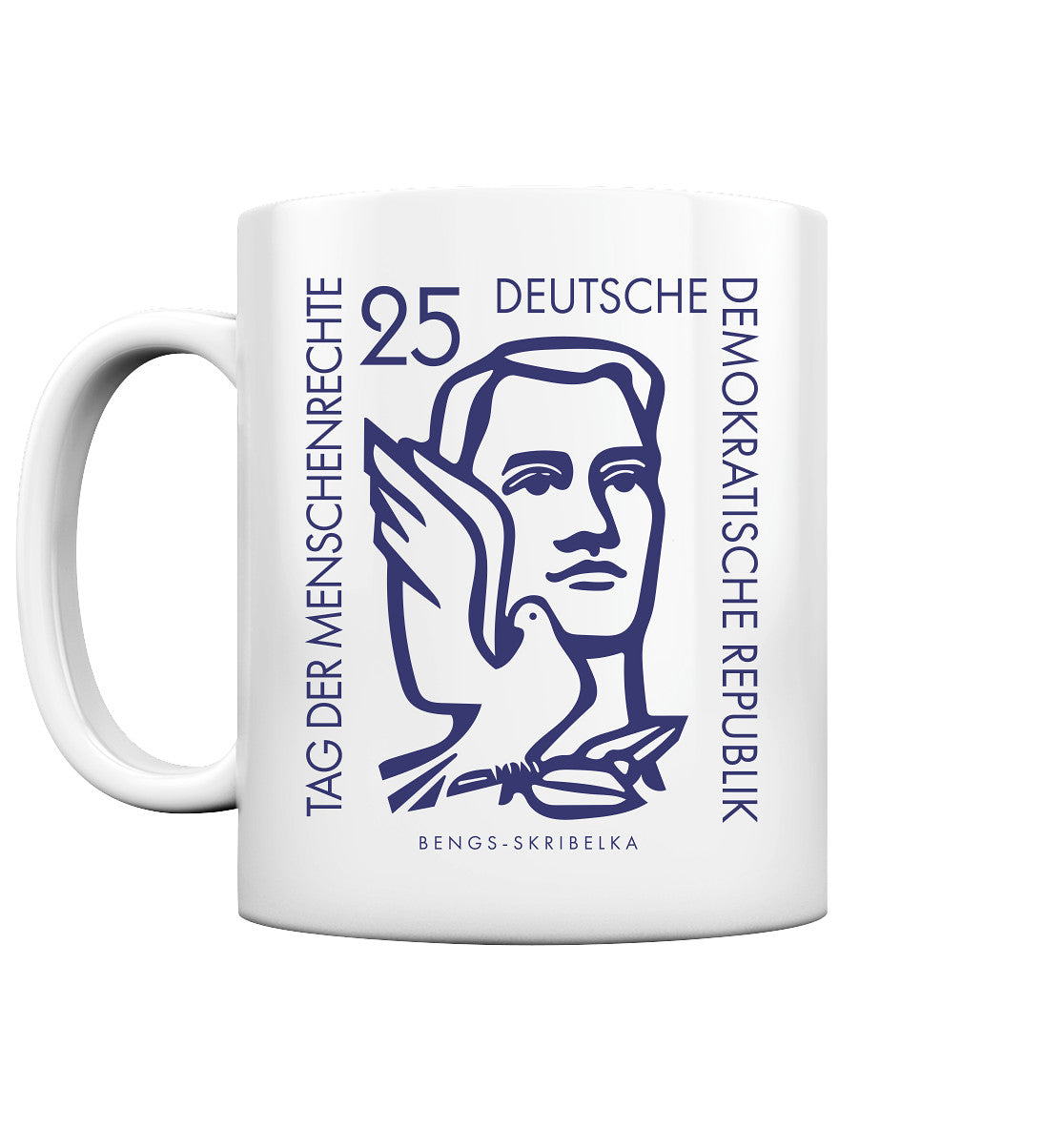 DDR Ostalgie Tasse • DDR BRIEFMARKE - TAG DER MENSCHENRECHTE