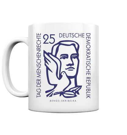 DDR Ostalgie Tasse • DDR BRIEFMARKE - TAG DER MENSCHENRECHTE