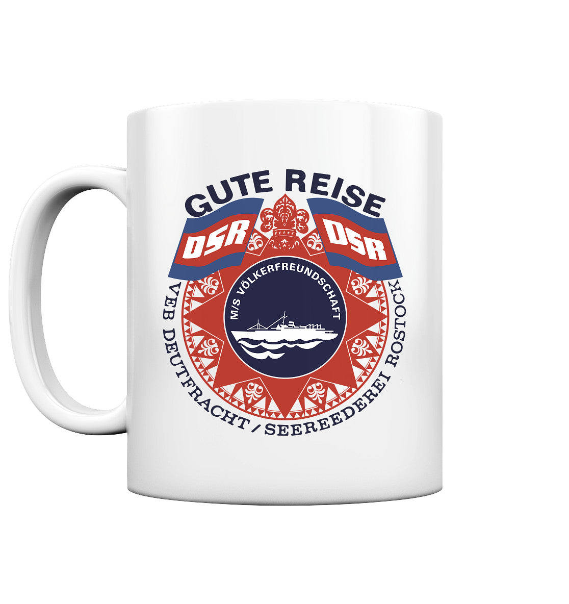 DDR Ostalgie Tasse • MS VÖLKERFREUNDSCHAFT- hell