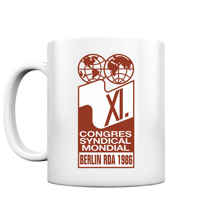 DDR Ostalgie Tasse • KONGRESS DES WELTGEWERKSCHAFTSBUNDES 1986