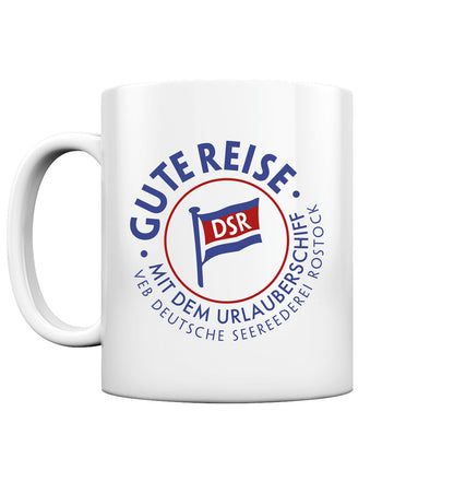 DDR Ostalgie Tasse • DSR GUTE REISE - VEB DEUTSCHE SEEREEDEREI - hell