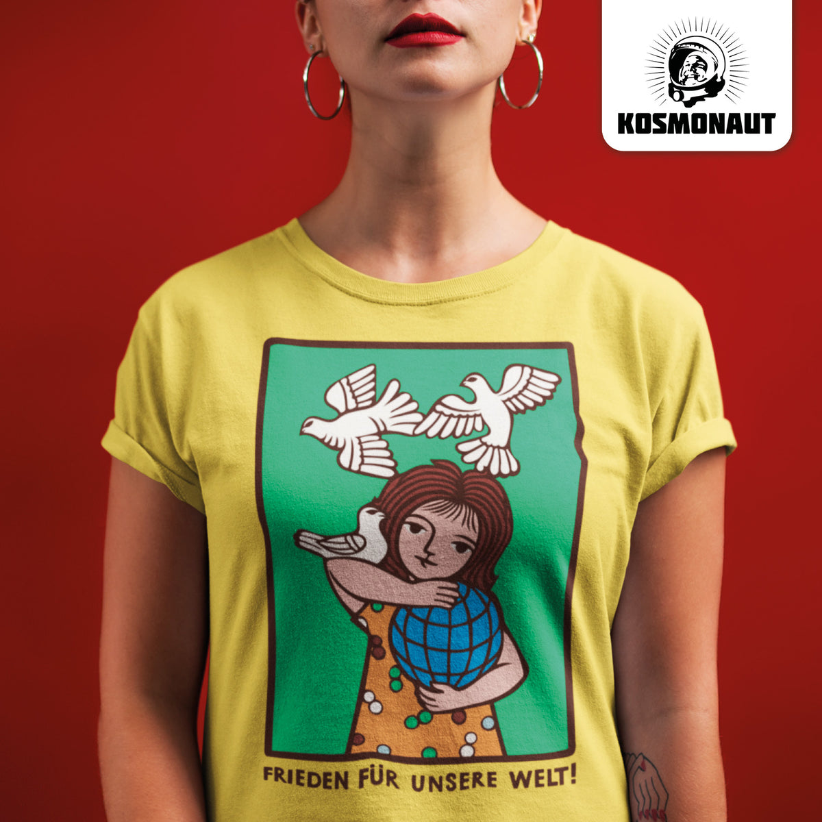 DDR Ostalgie Shirt Unisex • FRIEDEN FÜR UNSERE WELT! (DDR-ORIGINAL-PLAKAT)