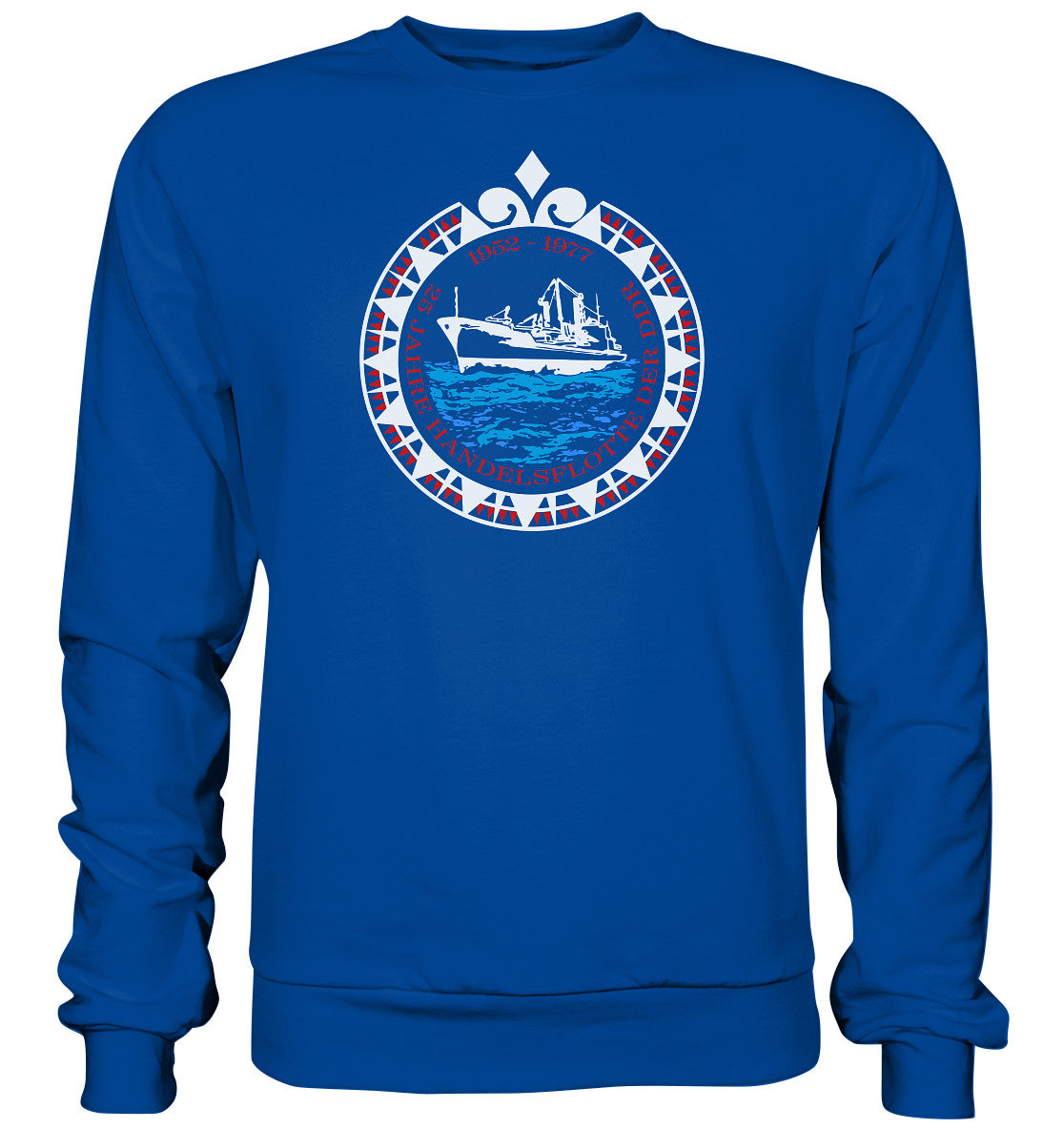 DDR Ostalgie Pullover Unisex • 25 JAHRE HANDELSFLOTTE DER DDR - dunkel