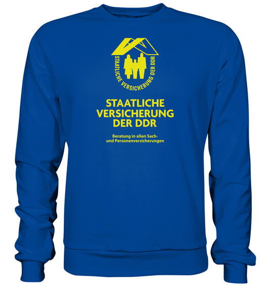 DDR Ostalgie Pullover Unisex • STAATLICHE VERSICHERUNG DER DDR