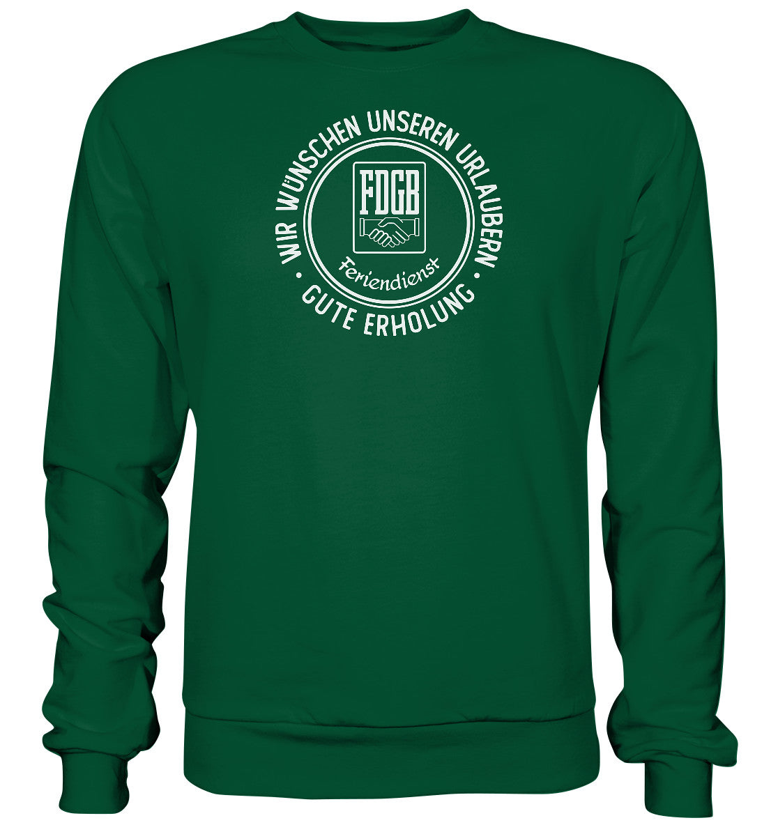 DDR Ostalgie Pullover Unisex • FDGB - WIR WÜNSCHEN GUTE ERHOLUNG