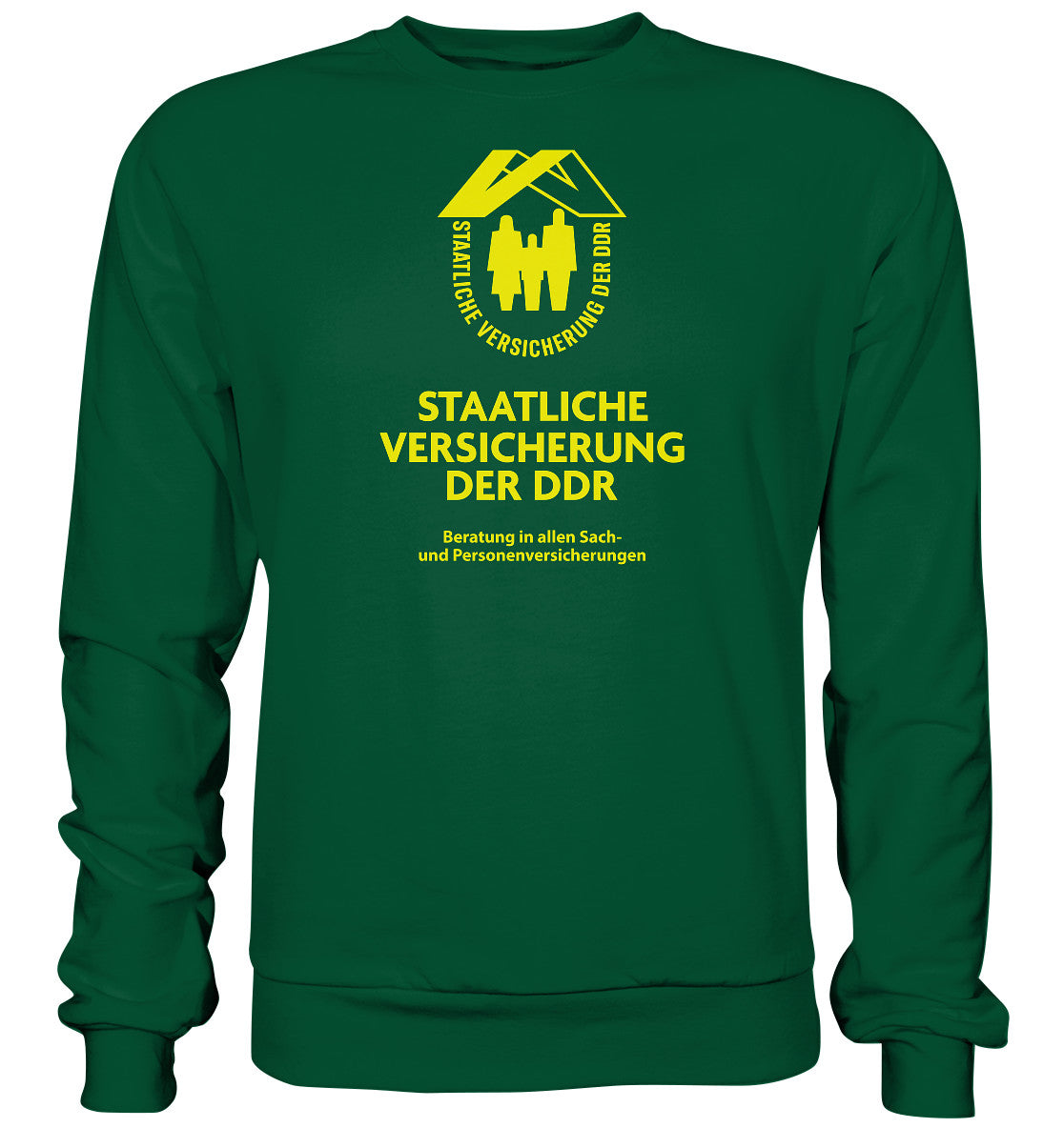 DDR Ostalgie Pullover Unisex • STAATLICHE VERSICHERUNG DER DDR