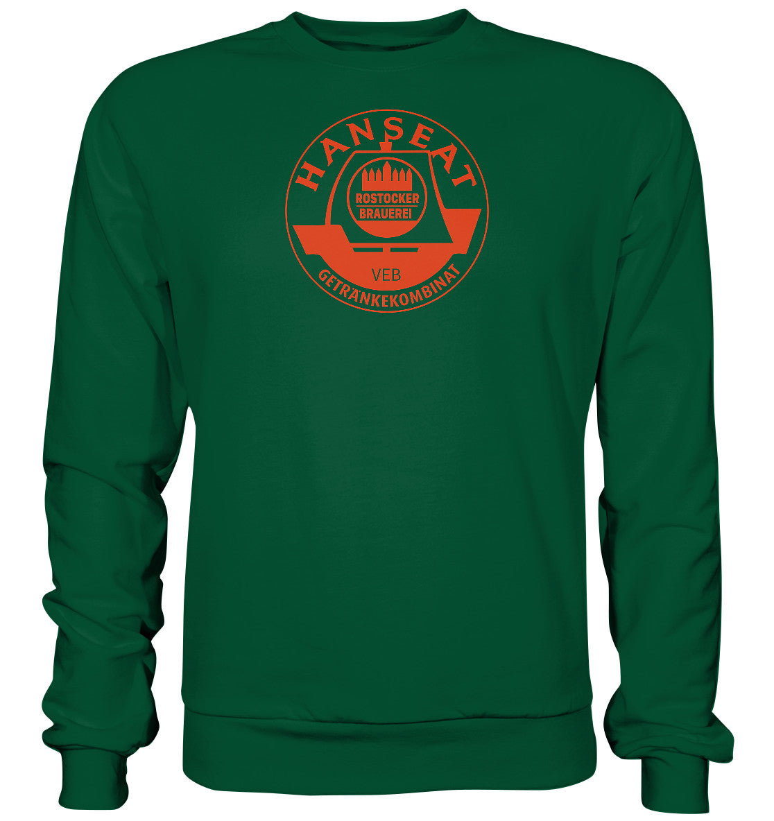 DDR Ostalgie Pullover Unisex • HANSEAT ROSTOCKER BRAUEREI VEB