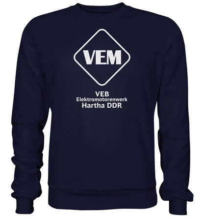 DDR Ostalgie Pullover Unisex • VEB ELEKTROMOTORENWERK HARTHA DDR