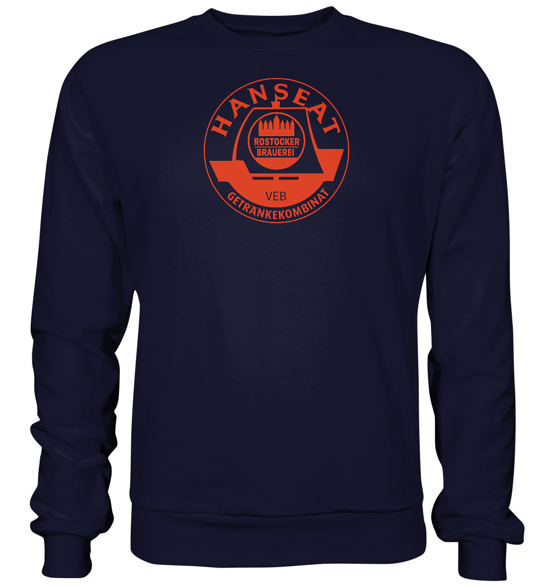 DDR Ostalgie Pullover Unisex • HANSEAT ROSTOCKER BRAUEREI VEB