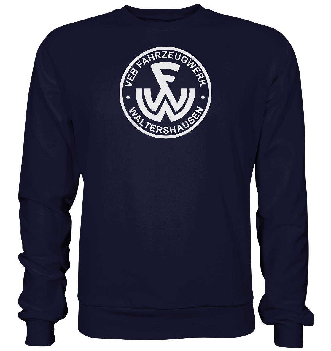 DDR Ostalgie Pullover Unisex • VEB FAHRZEUGWERK WALTERSHAUSEN - dunkel