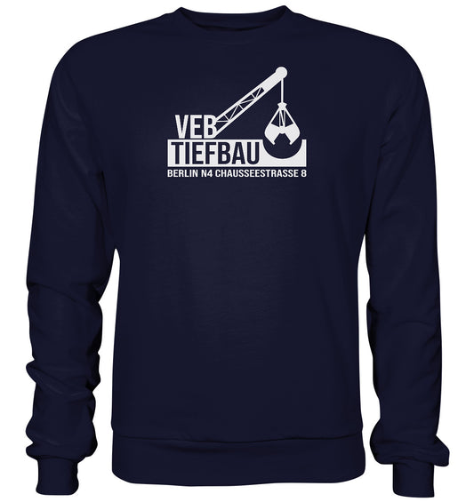DDR Ostalgie Pullover Unisex • VEB TIEFBAU BERLIN