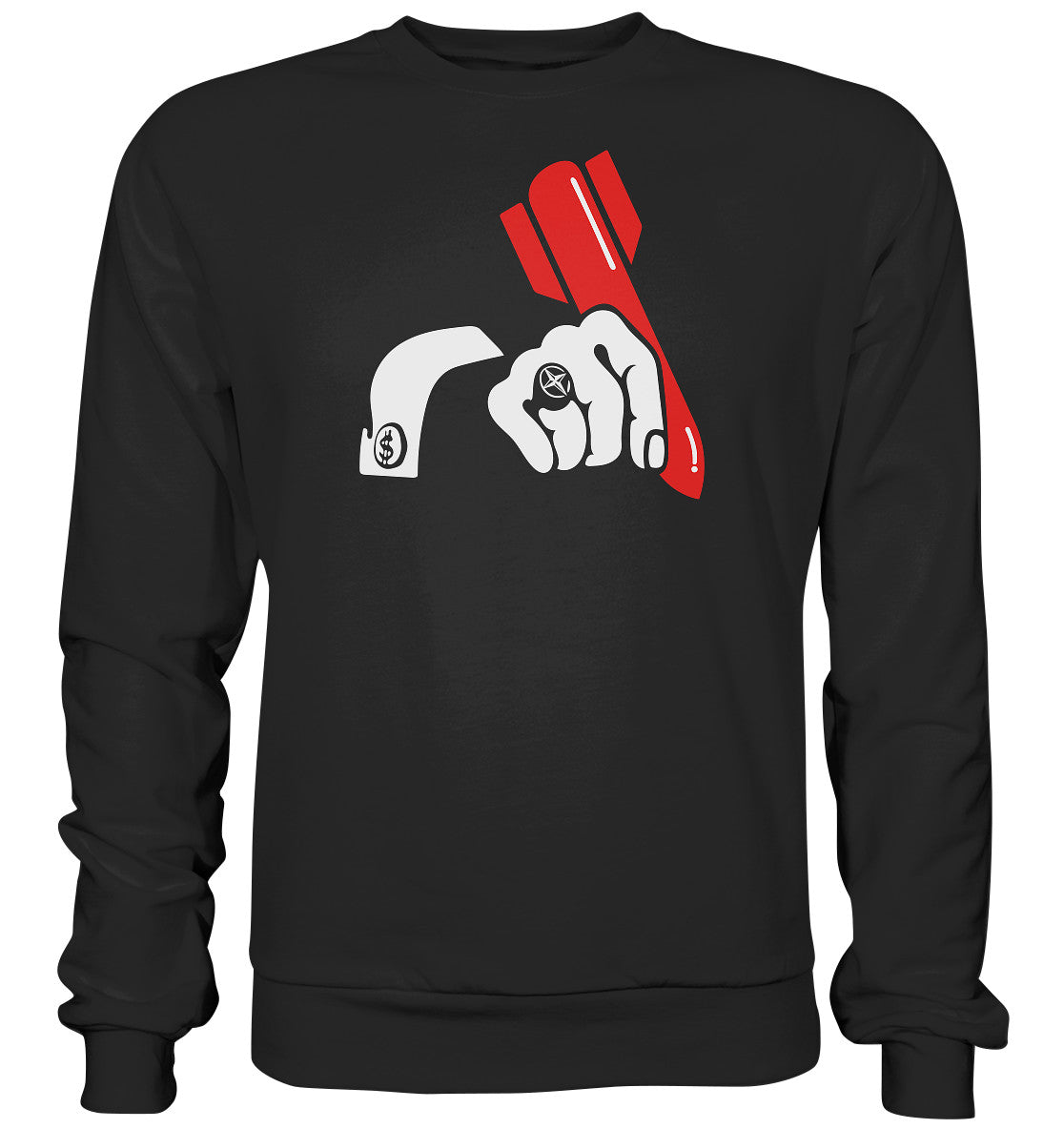 PULLOVER UNISEX • ANTI-NATO PERSHING FRIEDENSPLAKAT