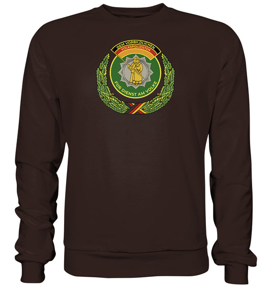DDR Ostalgie Pullover Unisex • DEM VORBILDLICHEN VOLKSPOLIZISTEN (ABZEICHEN)