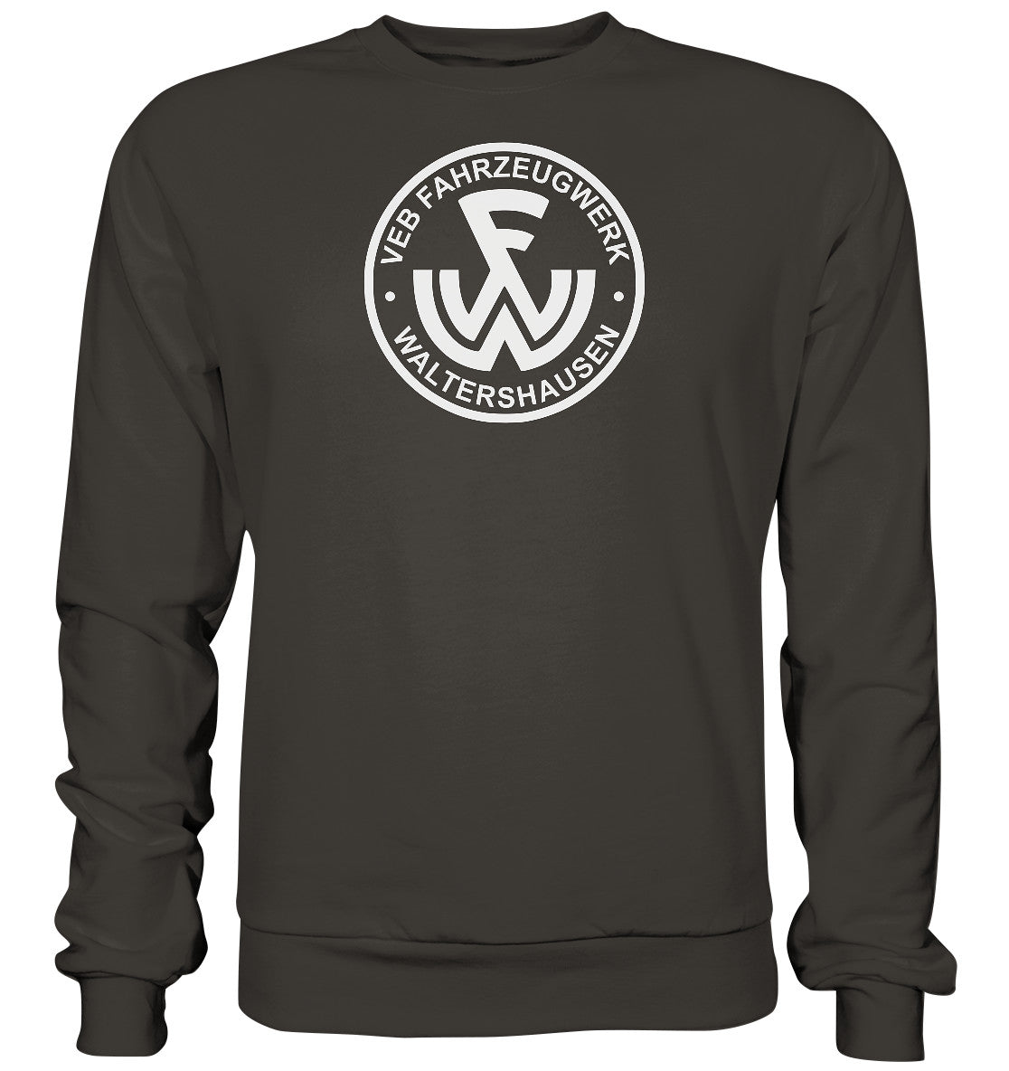 DDR Ostalgie Pullover Unisex • VEB FAHRZEUGWERK WALTERSHAUSEN - dunkel