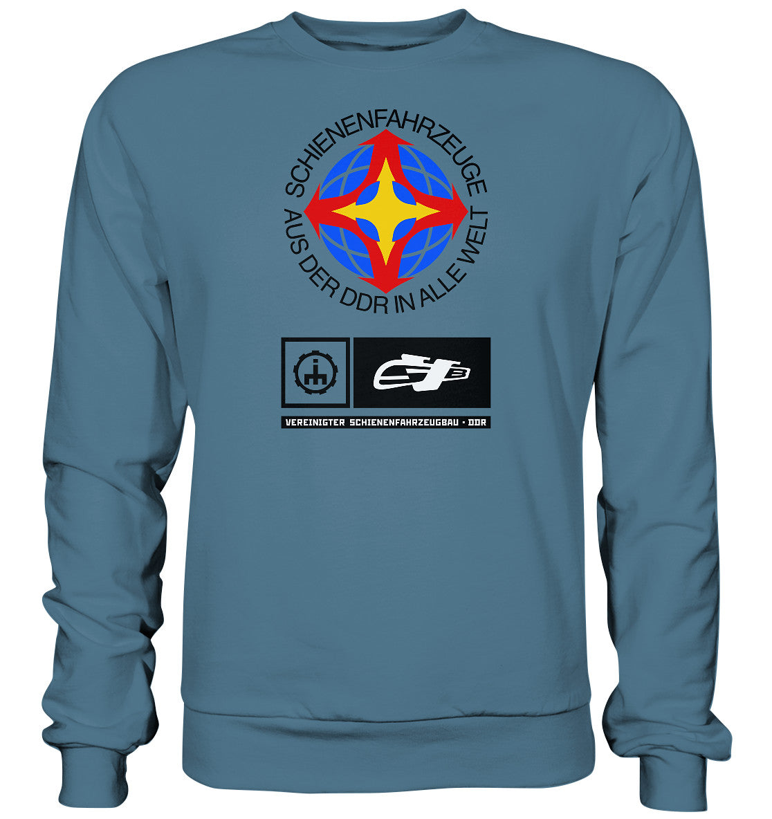 DDR Ostalgie Pullover Unisex • VEREINIGTER SCHIENENFAHRZEUGBAU DDR