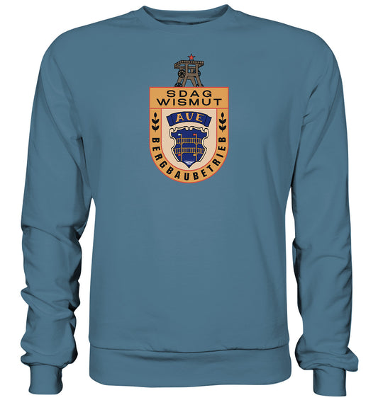 DDR Ostalgie Pullover Unisex • SDAG WISMUT AUE - ABZEICHEN