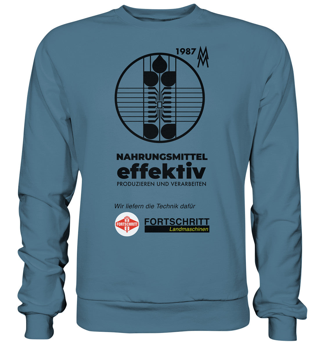 DDR Ostalgie Pullover Unisex • FORTSCHRITT LANDMASCHINEN - MESSE LEIPZIG 1987
