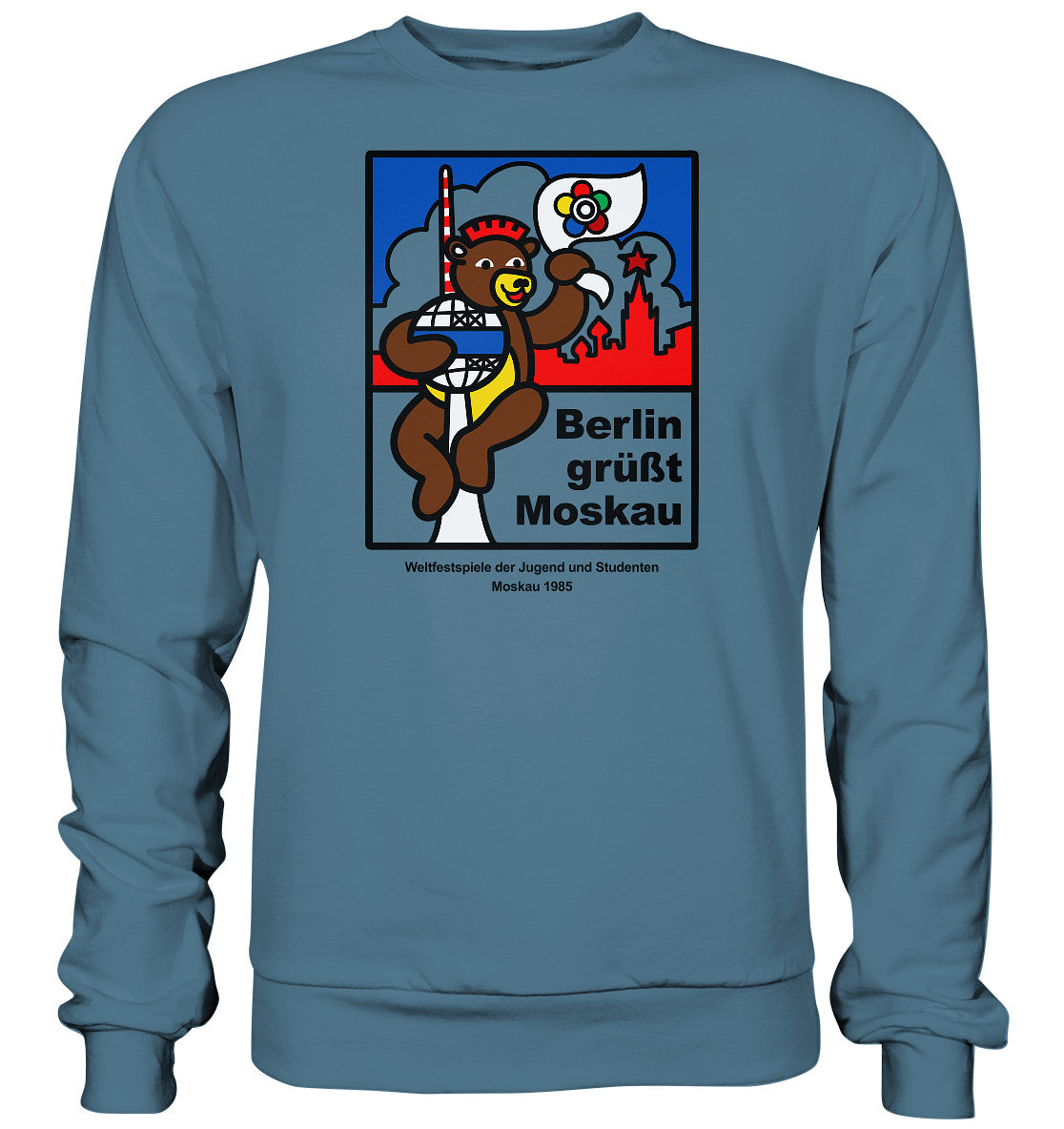 DDR Ostalgie Pullover Unisex • WELTFESTSPIELE DER JUGEND, MOSKAU 1985