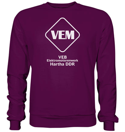 DDR Ostalgie Pullover Unisex • VEB ELEKTROMOTORENWERK HARTHA DDR