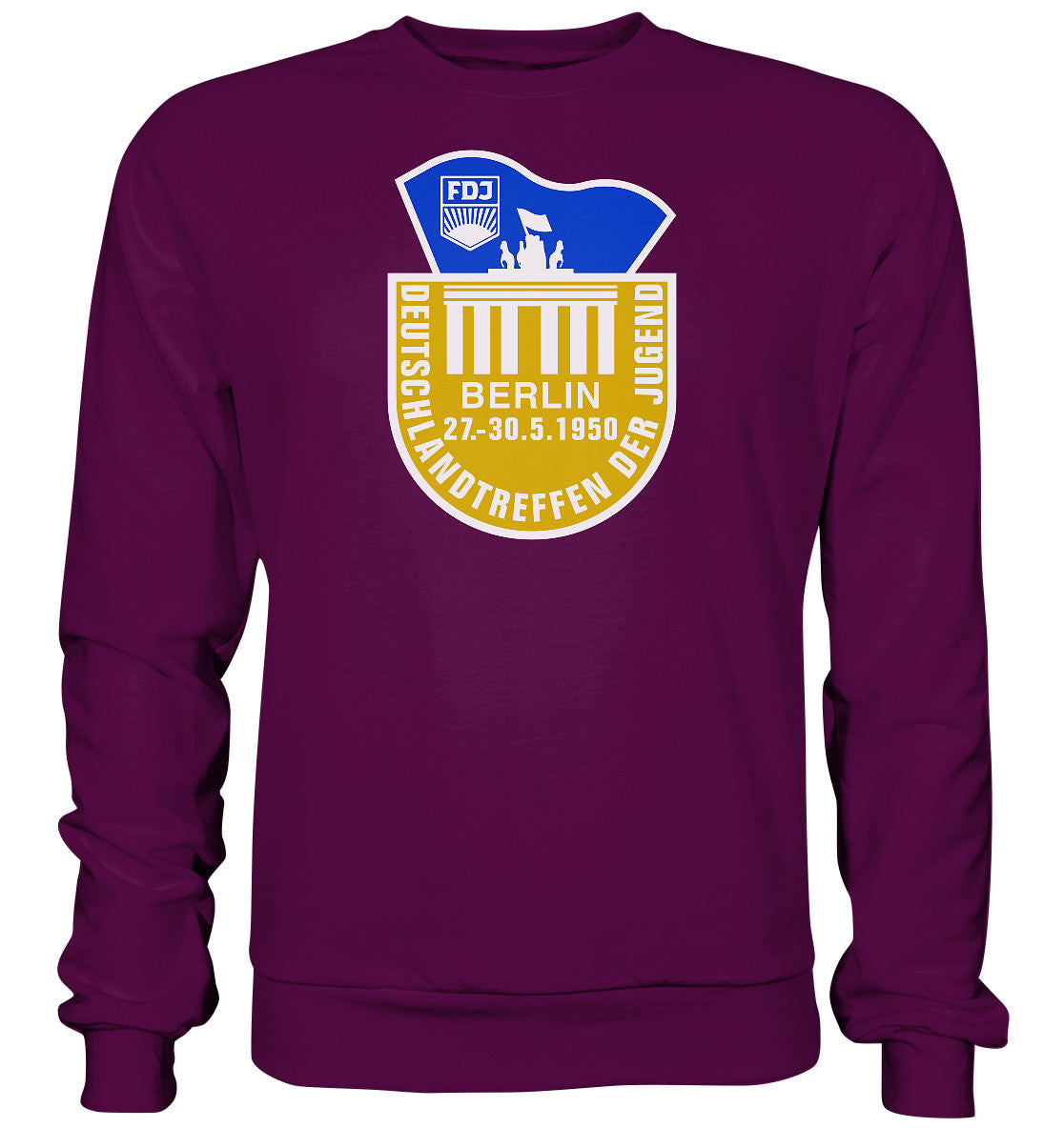 DDR Ostalgie Pullover Unisex • FDJ DEUTSCHLANDTREFFEN DER JUGEND - BERLIN 1950