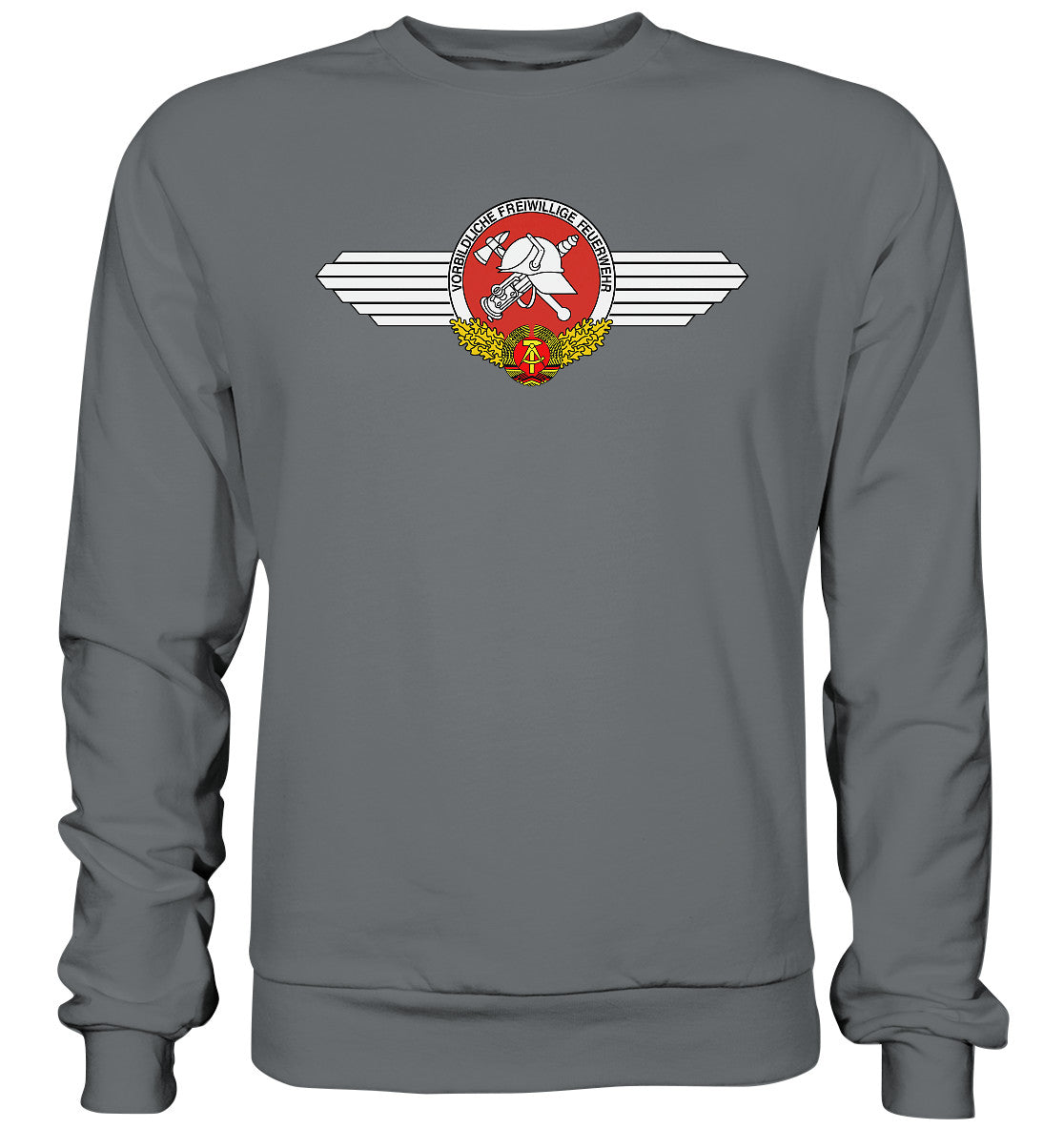 DDR Ostalgie Pullover Unisex • VORBILDLICHE FREIWILLIGE FEUERWEHR DER DDR