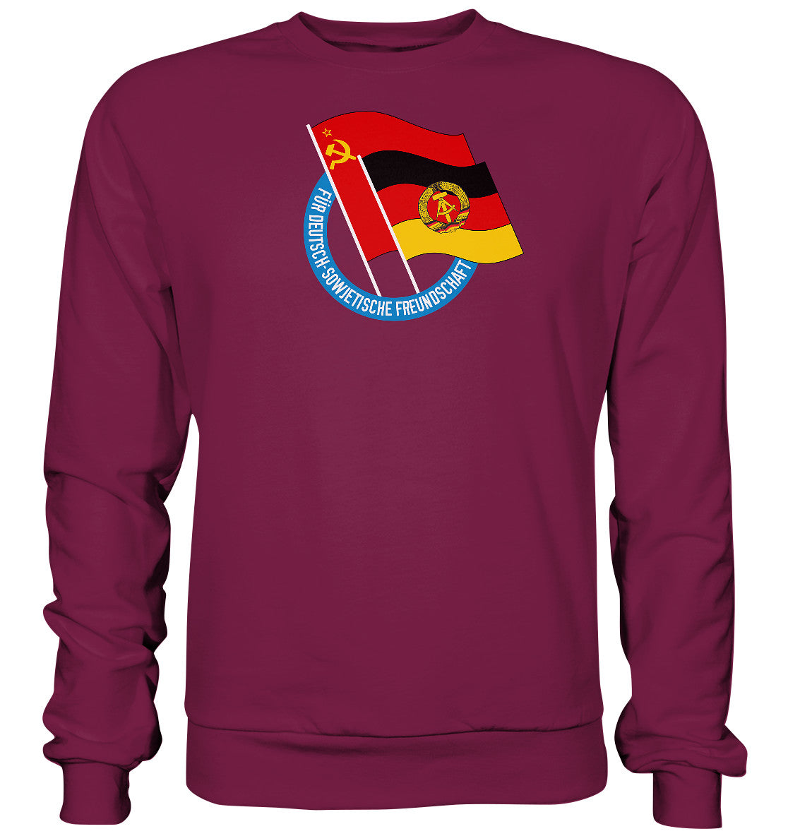 DDR Ostalgie Pullover Unisex • DEUTSCH SOWJETISCHE FREUNDSCHAFT - dunkel
